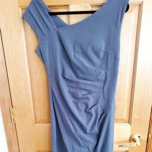 EUC Muxxn Retro Date Pencil Dress w/Asymmetrical Neckline Sz 14